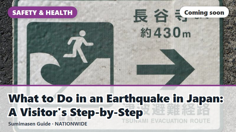 What to Do in an Earthquake in Japan: A Visitor's Step-by-Step (coming soon)