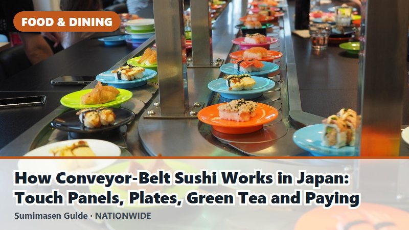 How Conveyor-Belt Sushi Works in Japan: Touch Panels, Plates, Green Tea and Paying
