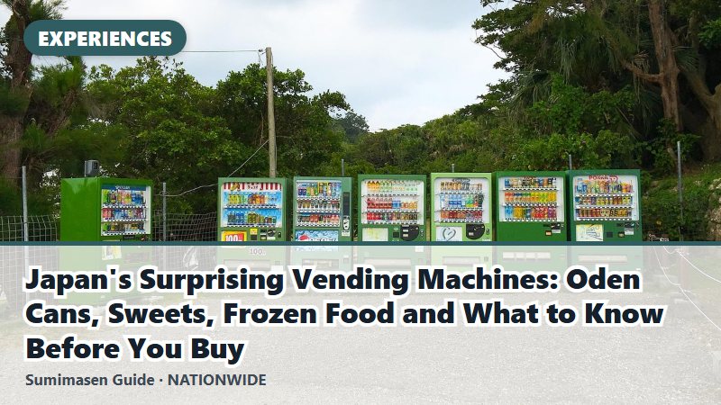 Japan's Surprising Vending Machines: Oden Cans, Sweets, Frozen Food and What to Know Before You Buy
