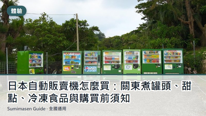 日本自動販賣機怎麼買:關東煮罐頭、甜點、冷凍食品與購買前須知